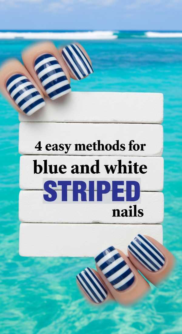 4 Easy Methods For Blue And White Striped Nails 69f4c3266bee9