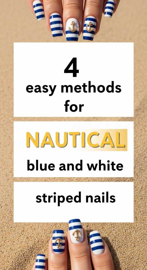 Ocean Breezes & Porcelain Patterns: Your Blue & White Nail Art Guide 4 Easy Methods For Nautical Blue And White Striped Nails 69fc7f58f0b8f