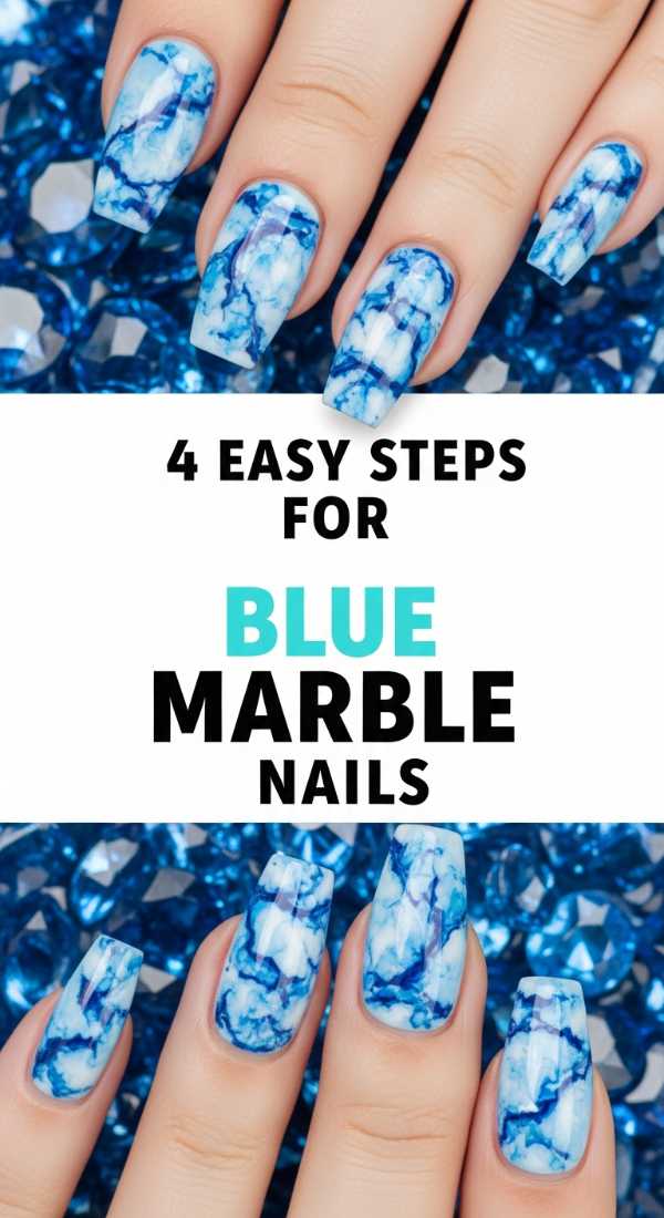 4 Easy Steps For Blue Marble Nails 69f4c11f4c107