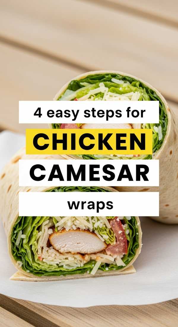 4 Easy Steps For Chicken Caesar Wraps 6a109f2118ecc