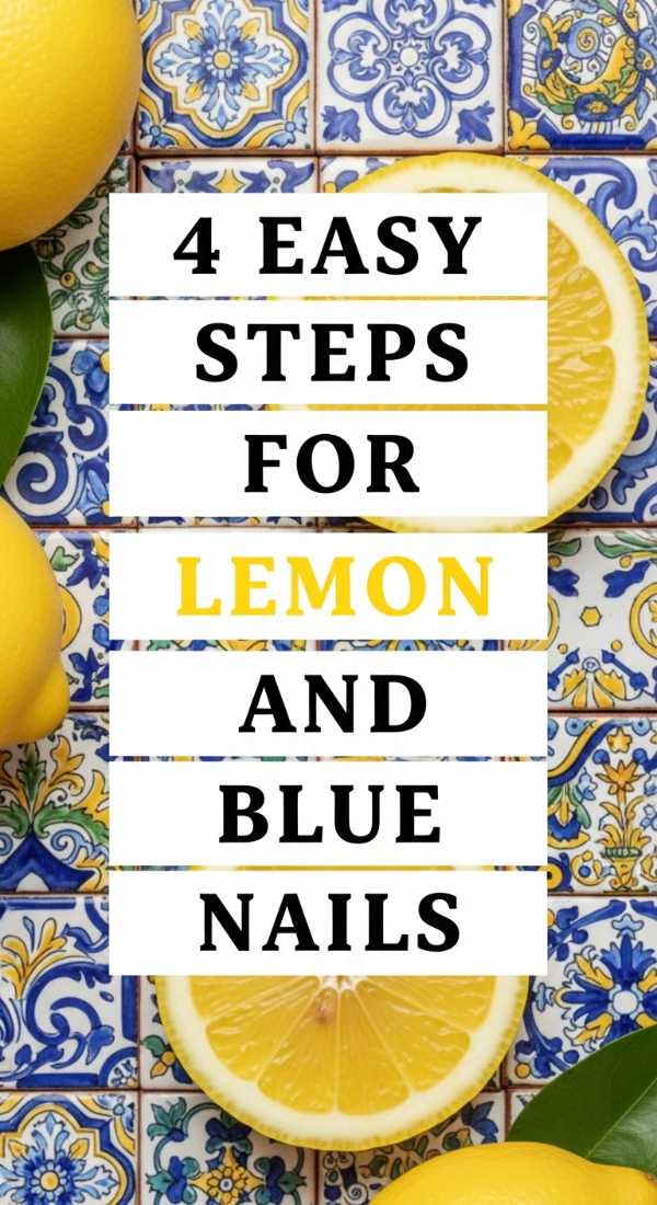 4 Easy Steps For Lemon And Blue Nails 6a05a538ac828