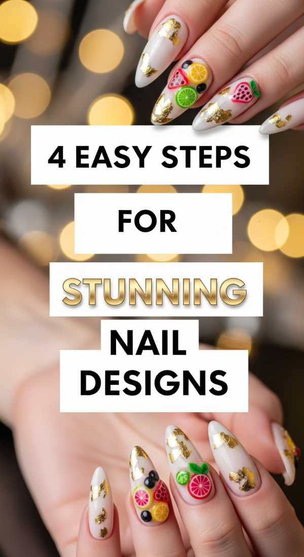 4 Easy Steps For Stunning Nail Designs 69ff5967c03d0