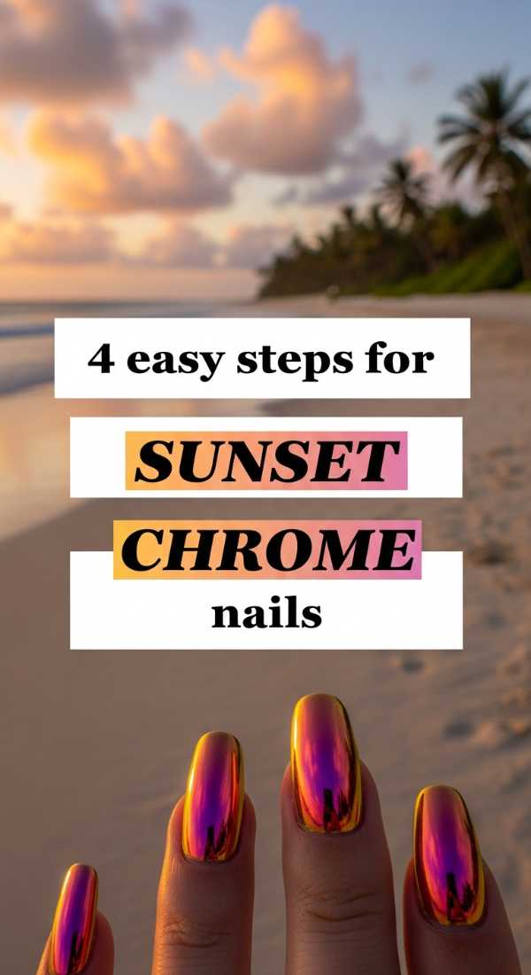 4 Easy Steps For Sunset Chrome Nails 6a058db7382b7