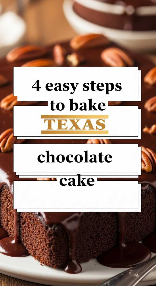 4 Easy Steps To Bake Texas Chocolate Cake 6a07022ebc423
