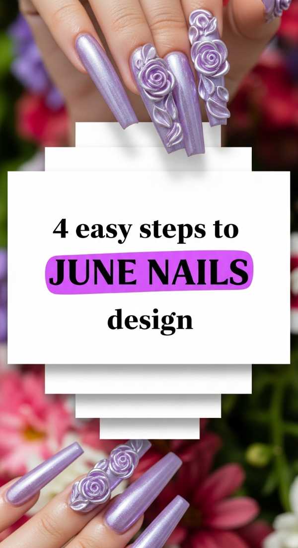 4 Easy Steps To June Nails Design 6a0f0dd00c71a