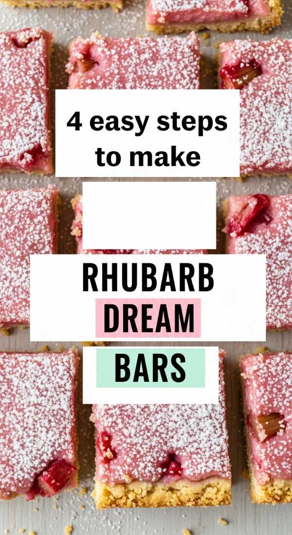 4 Easy Steps To Make Rhubarb Dream Bars 69f6f4bfe0a28