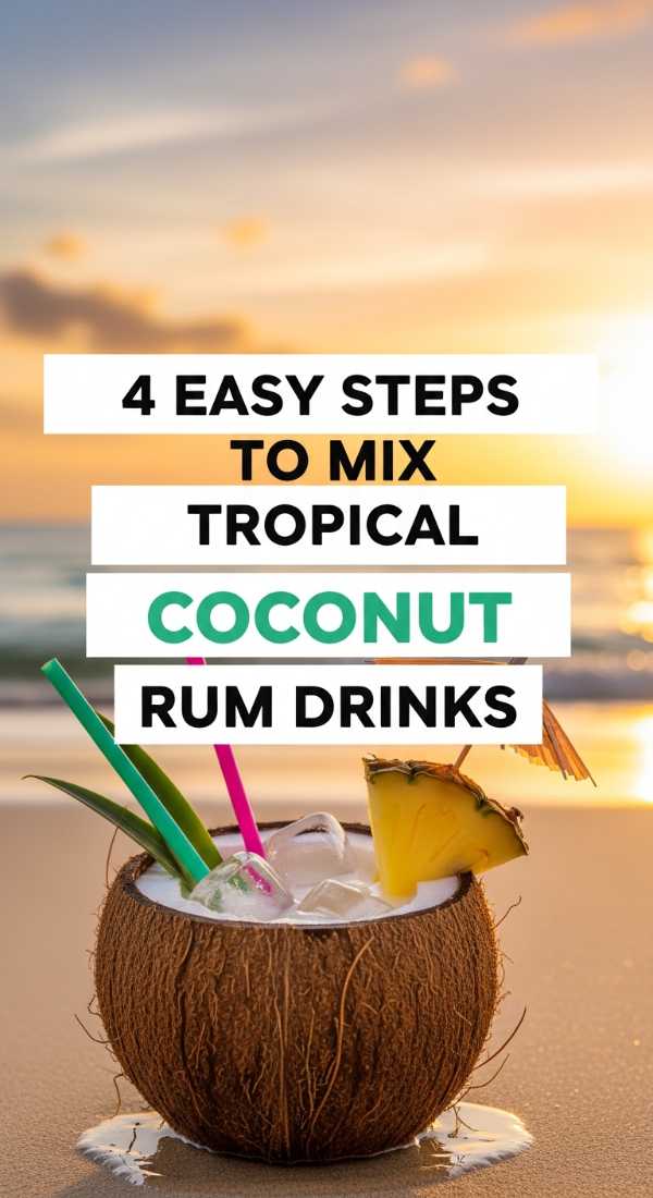 4 Easy Steps To Mix Tropical Coconut Rum Drinks 6a142ed1cdd23