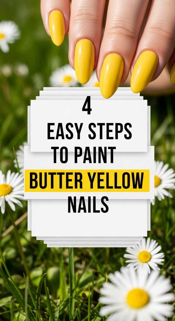 4 Easy Steps To Paint Butter Yellow Nails 6a033a0d0f635