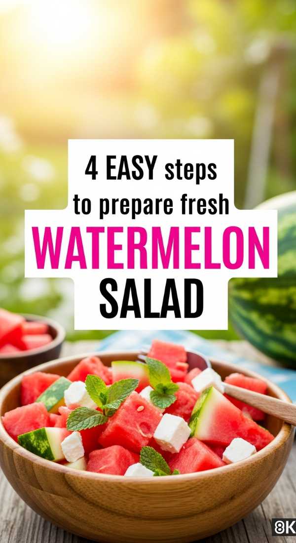 Sun-Drenched Flavors: The Ultimate Summer Recipe Collection 4 Easy Steps To Prepare Fresh Watermelon Salad 6a00160941974
