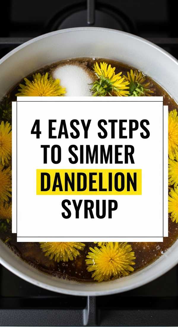 4 Easy Steps To Simmer Dandelion Syrup 69fd88a34931c