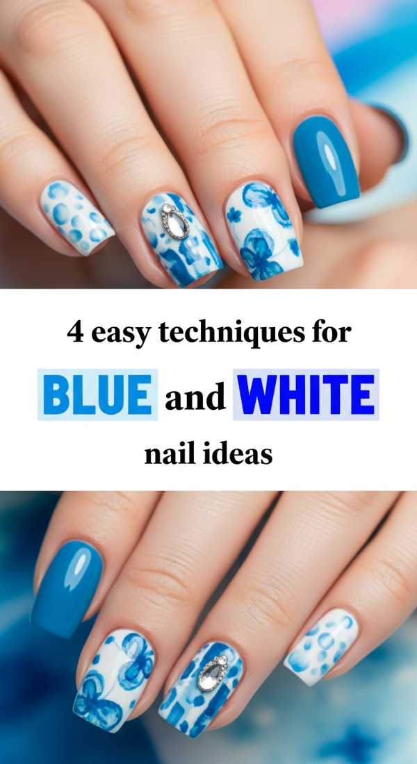 4 Easy Techniques For Blue And White Nail Ideas 69f4c11a73e64