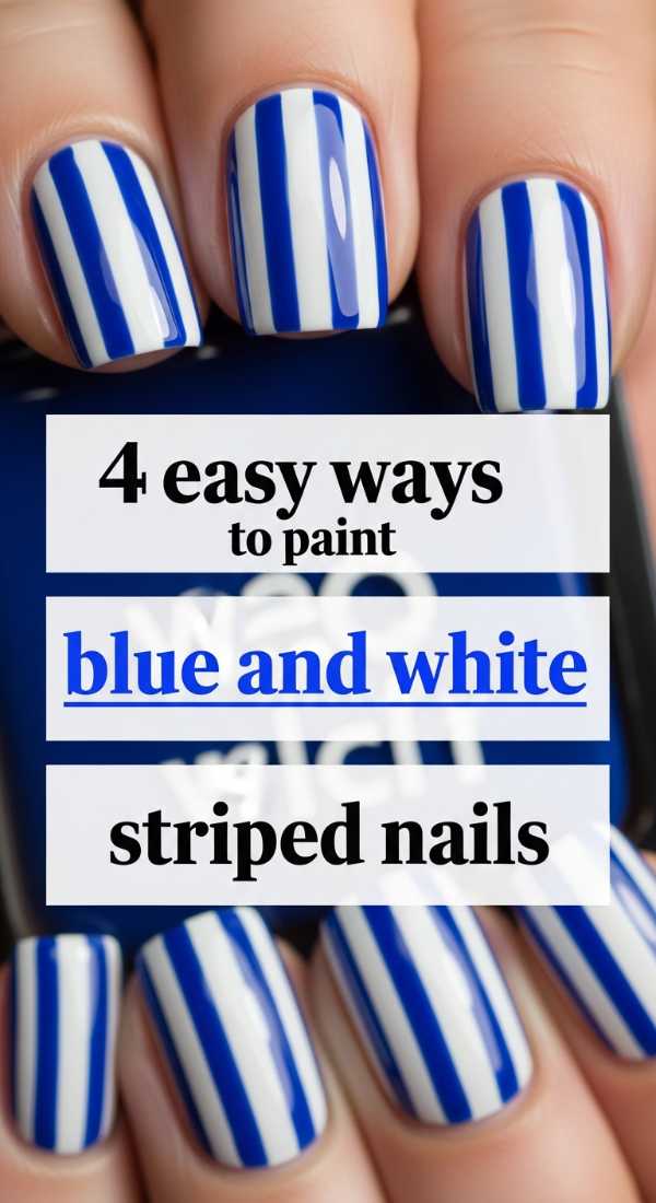 4 Easy Ways To Paint Blue And White Striped Nails 69fc7e601a988