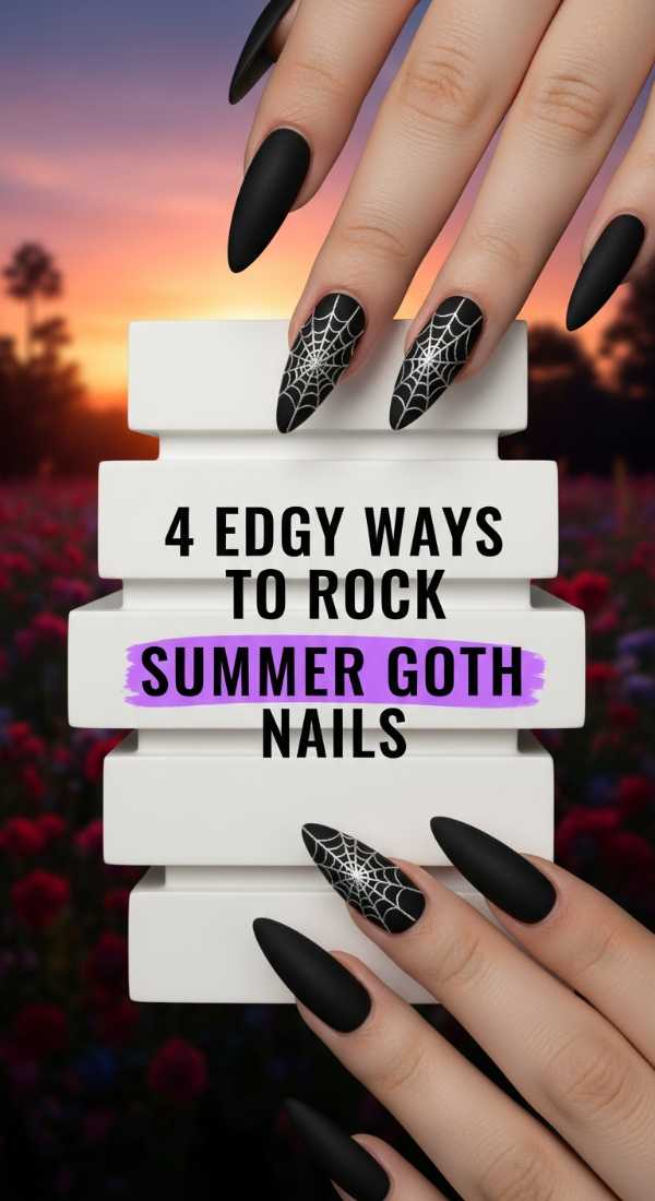 4 Edgy Ways To Rock Summer Goth Nails 6a059cb861953