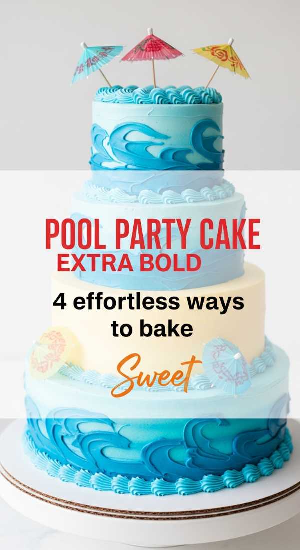 4 Effortless Ways To Bake A Pool Party Cake 6a02130e48993