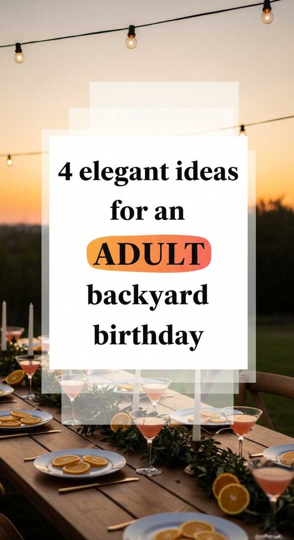 4 Elegant Ideas For An Adult Backyard Birthday 69fc2d6b66090