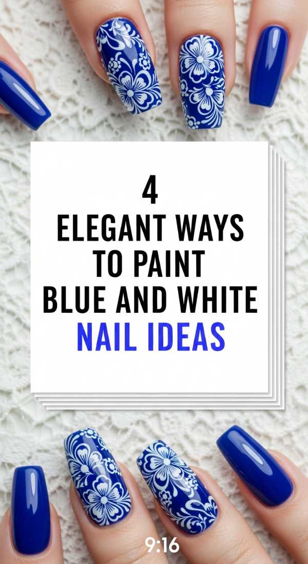 4 Elegant Ways To Paint Blue And White Nail Ideas 69fc7f6f81950