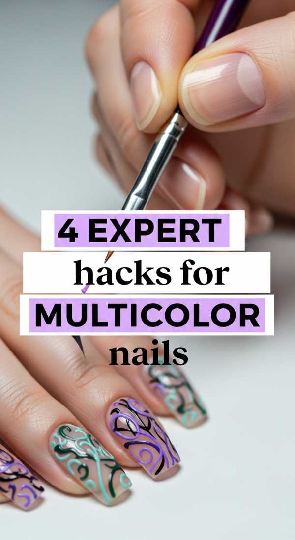 4 Expert Hacks For Multicolor Nails 6a0f11523ba3e
