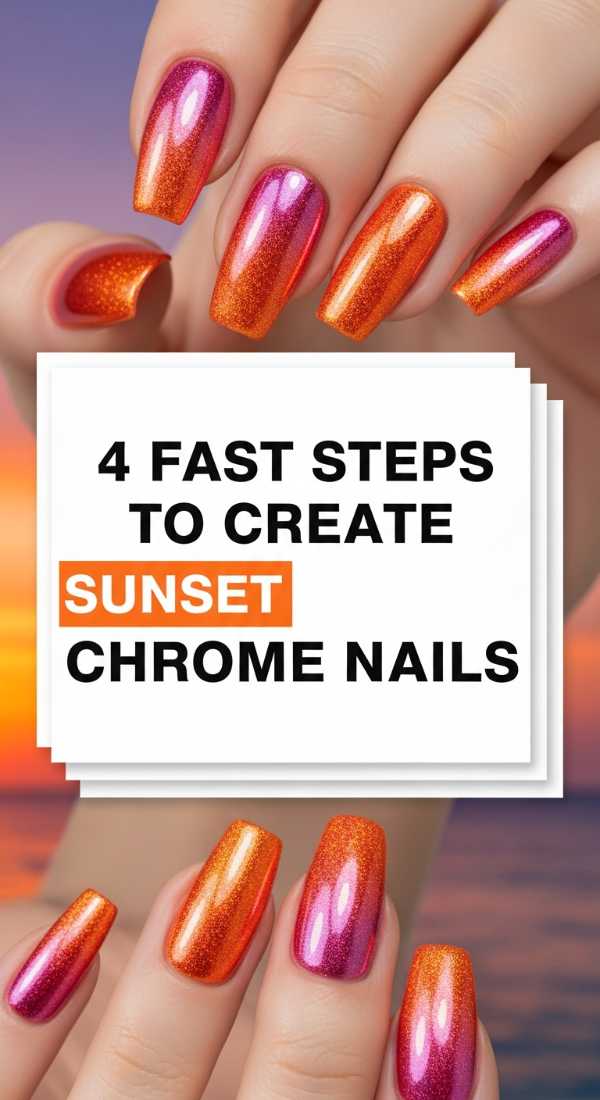 4 Fast Steps To Create Sunset Chrome Nails 6a059cc1350df