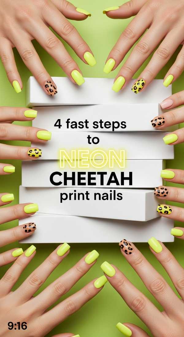 4 Fast Steps To Neon Cheetah Print Nails 6a0595ca797b0