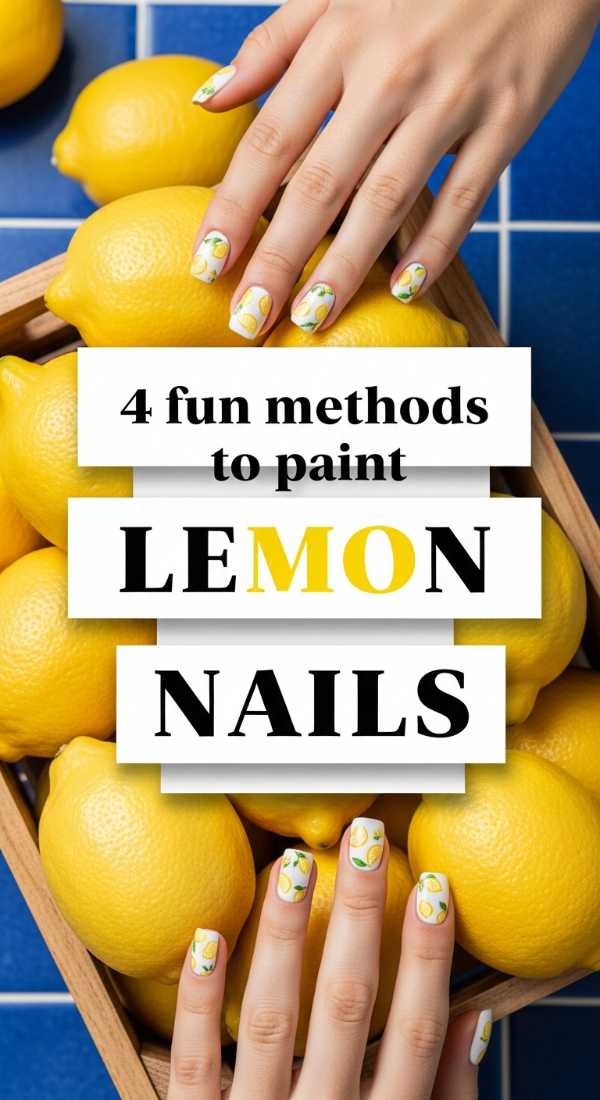 4 Fun Methods To Paint Lemon Nails 6a059cc63eea3