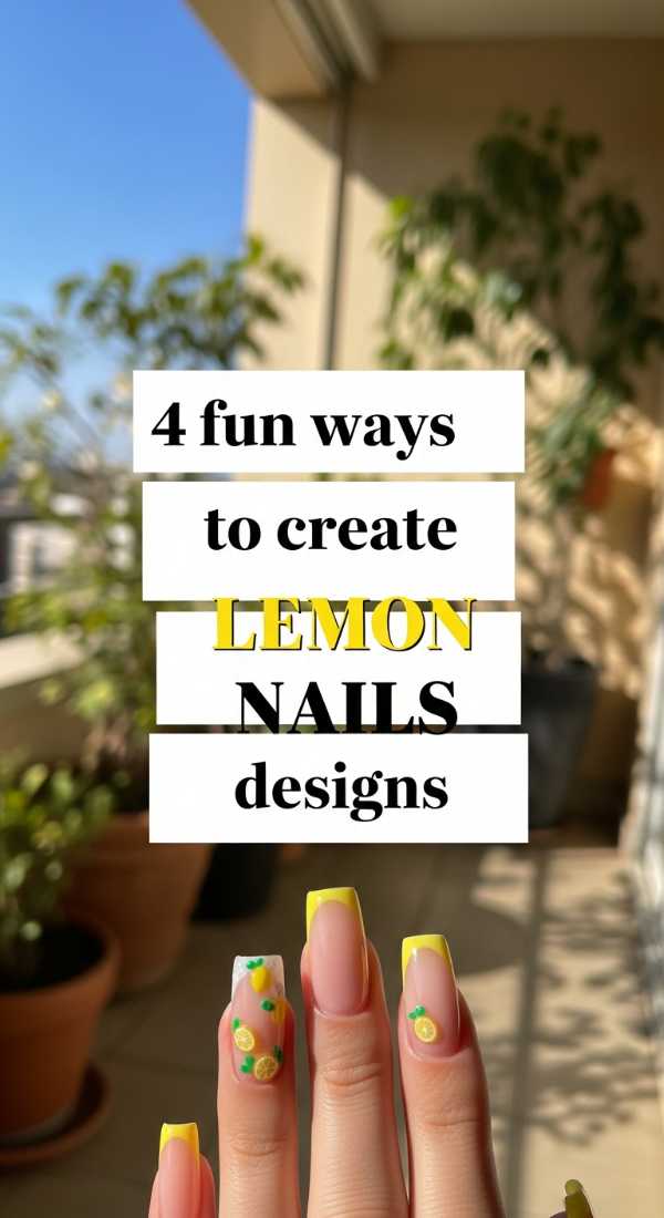 4 Fun Ways To Create Lemon Nails Designs 6a05a3cc5da23