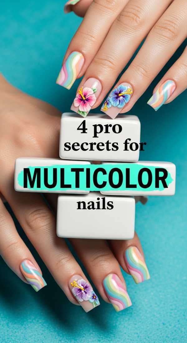 4 Pro Secrets For Multicolor Nails 6a0f0b846e05c