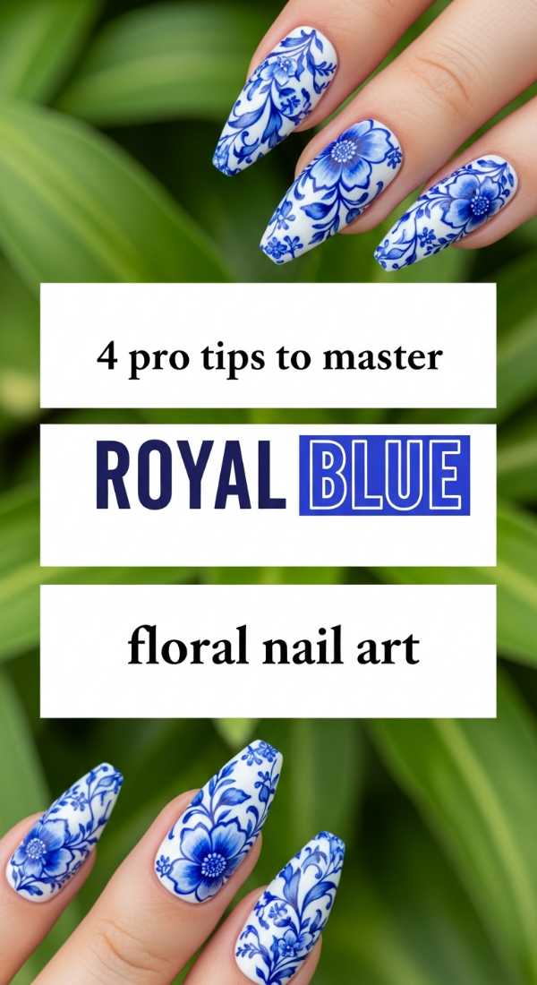 Ocean Breezes & Porcelain Patterns: Your Blue & White Nail Art Guide 4 Pro Tips To Master Royal Blue Floral Nail Art 69fc7f58289f0