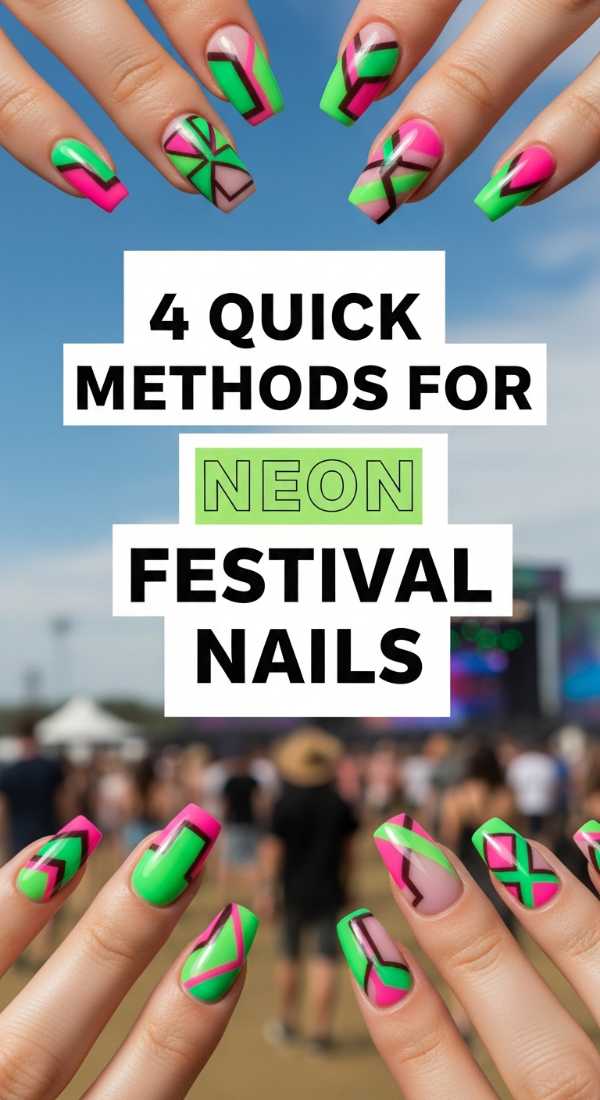 4 Quick Methods For Neon Festival Nails 6a0059dc4ae39