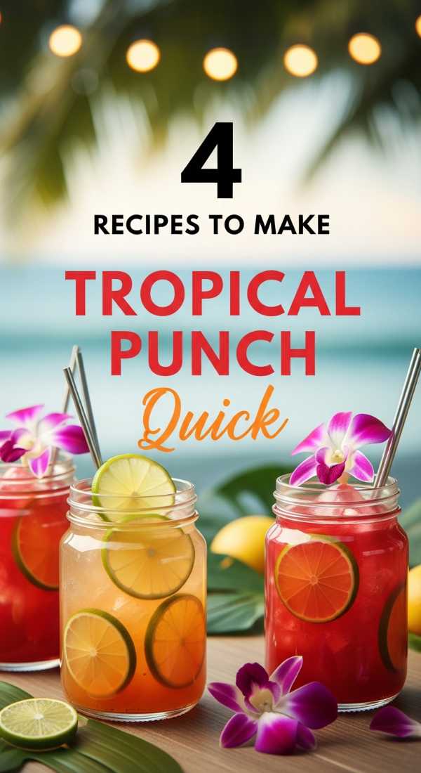 4 Quick Recipes To Make Tropical Party Punch 6a189fac3fcb8