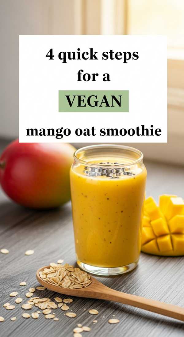 4 Quick Steps For A Vegan Mango Oat Smoothie 69f47c67e465e