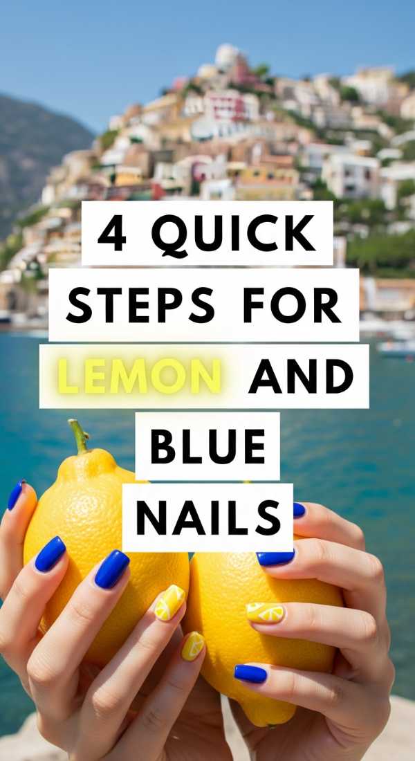 4 Quick Steps For Lemon And Blue Nails 6a05989382644