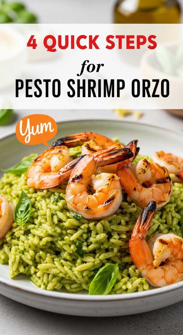 4 Quick Steps For Pesto Shrimp And Orzo 69f5d520133b9