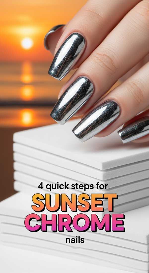 4 Quick Steps For Sunset Chrome Nails 6a0598a4b94e1