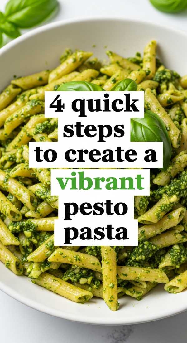 4 Quick Steps To Create A Vibrant Pesto Pasta 6a10963ab8448