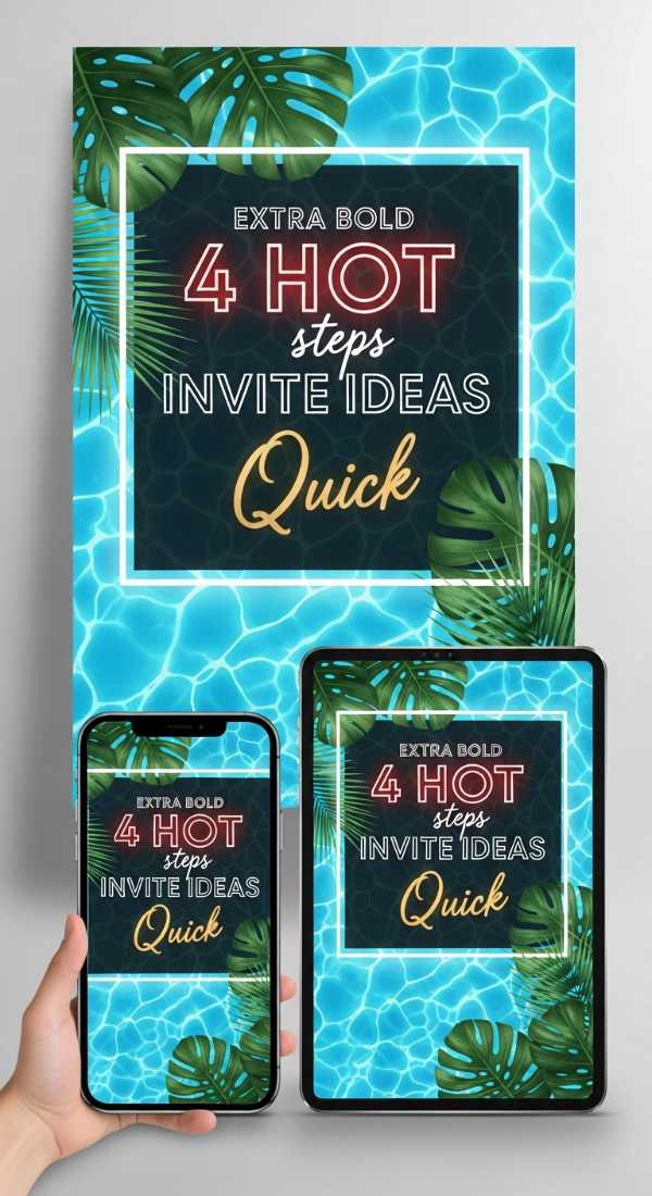 4 Quick Steps To Design Pool Party Invitations 6a057be030a7f