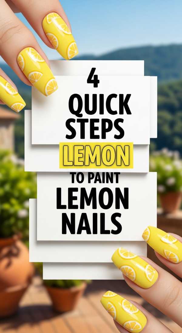 4 Quick Steps To Paint Lemon Nails 6a059fa100184