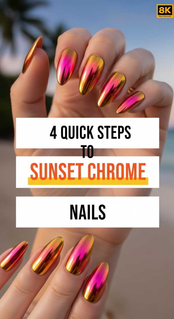 4 Quick Steps To Sunset Chrome Nails 6a059b5ade5b2
