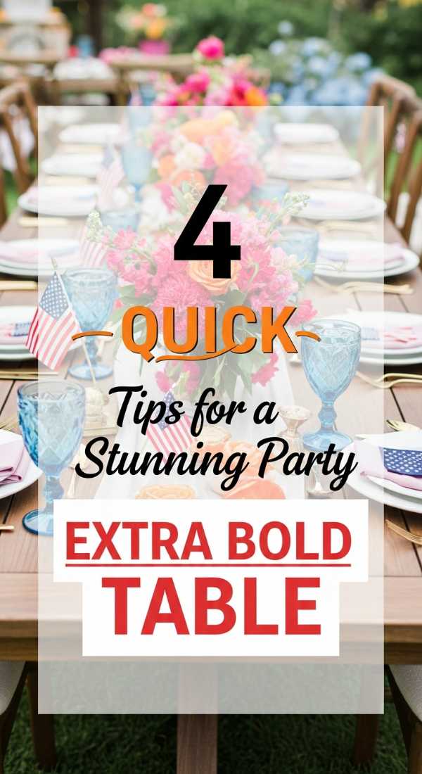 4 Quick Tips For A Stunning Party Table 6a056f6e30ee6