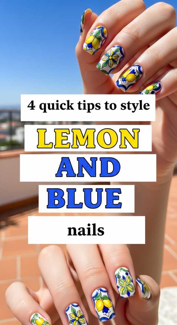 4 Quick Tips To Style Lemon And Blue Nails 6a05a3e6af103