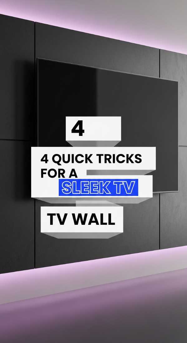 4 Quick Tricks For A Sleek Tv Wall 69fb2233afbdd