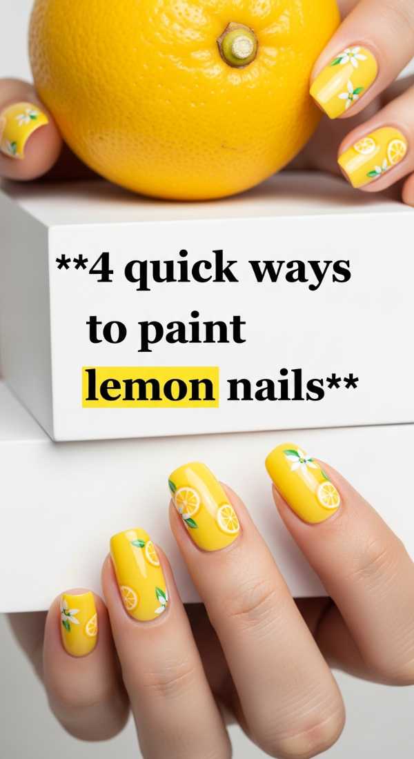 4 Quick Ways To Paint Lemon Nails 6a05a52a1abca