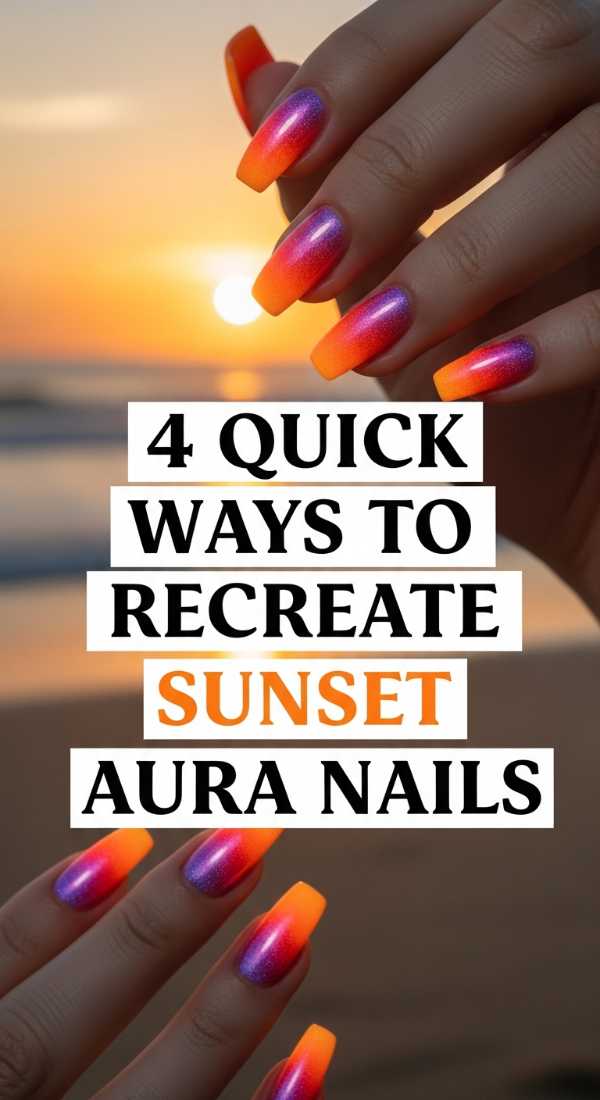 The Mani Manifesto: Your 2026 Ultimate Guide to Nail Shapes, Colors, and Care 4 Quick Ways To Recreate Sunset Aura Nails 6a05a132679cc