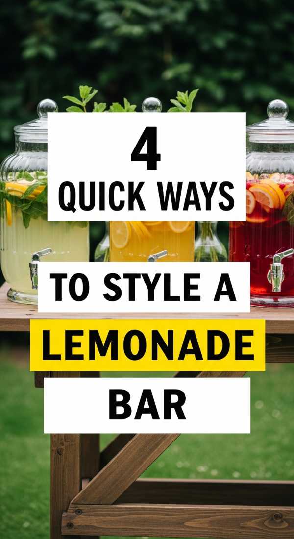 4 Quick Ways To Style A Lemonade Bar 69f5dca919619