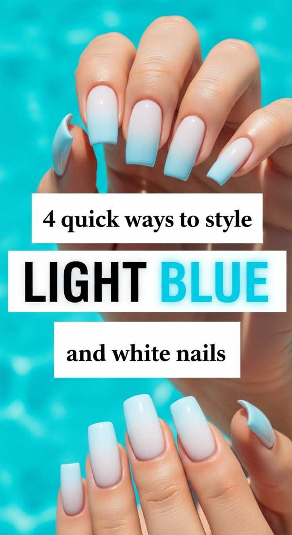 4 Quick Ways To Style Light Blue And White Nails 69fc7f5cde6b0