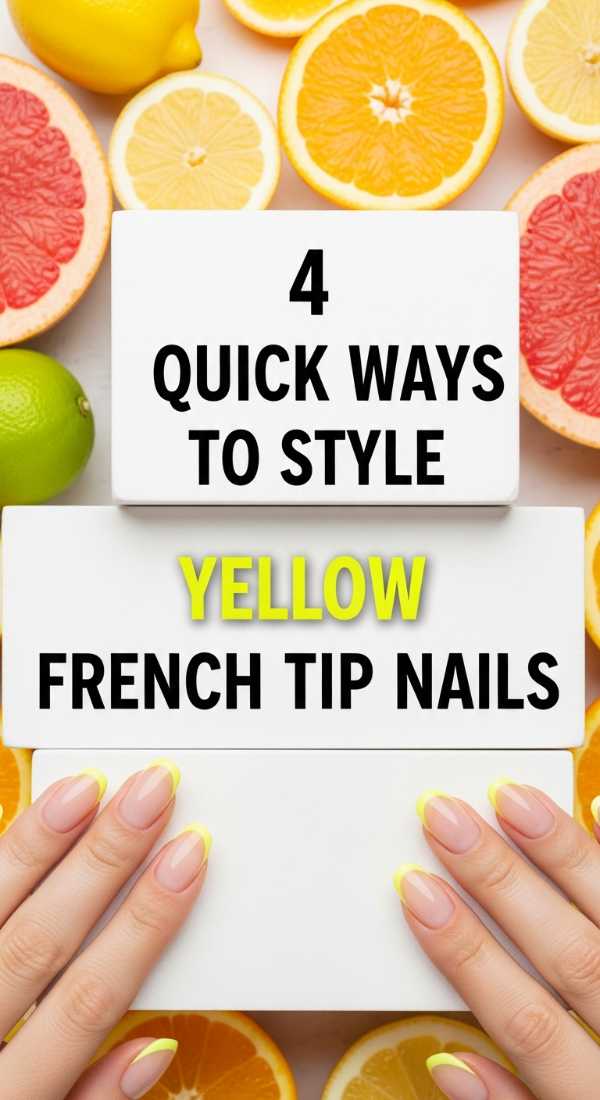 4 Quick Ways To Style Yellow French Tip Nails 6a0599a5e7bc6