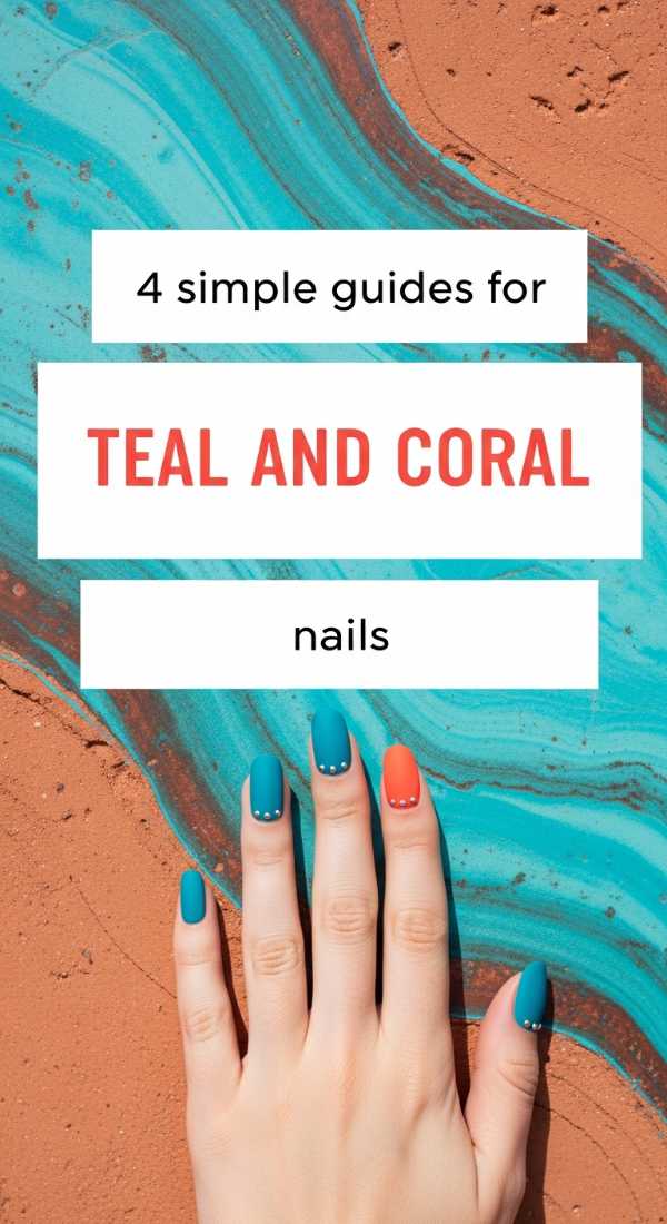 4 Simple Guides For Teal And Coral Nails 6a0598c0cdac0