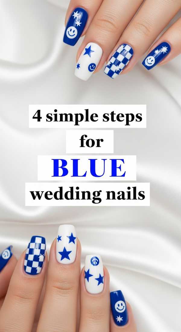 4 Simple Steps For Blue Wedding Nails 69f5e2bc7e2ea