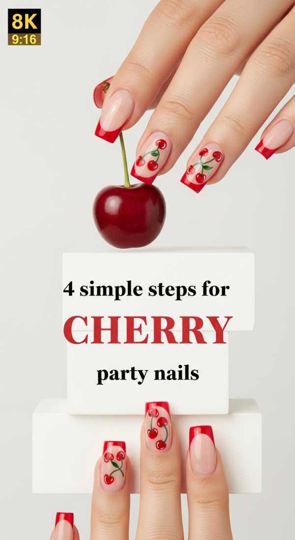 4 Simple Steps For Cherry Party Nails 69f876ecd54eb