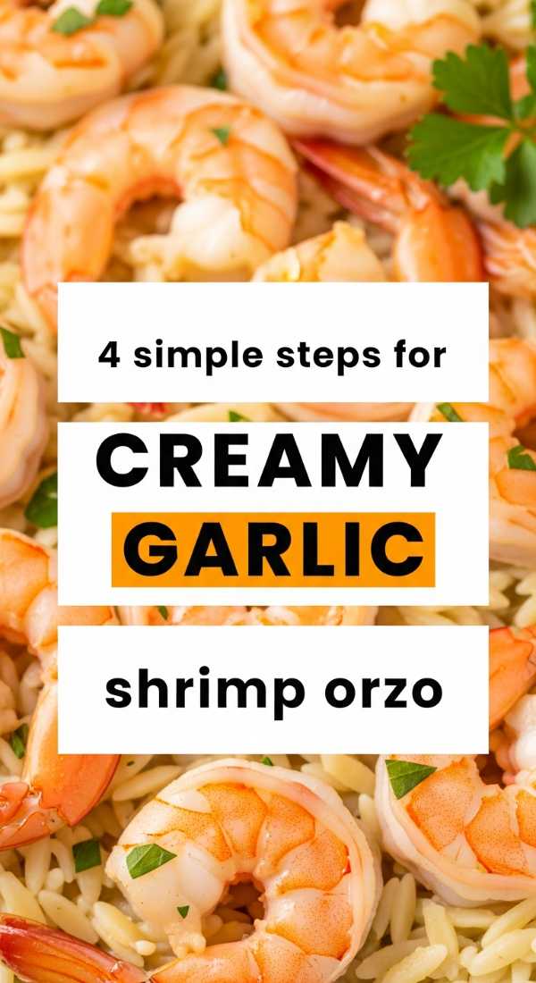 4 Simple Steps For Creamy Garlic Shrimp Orzo 69fc174855105