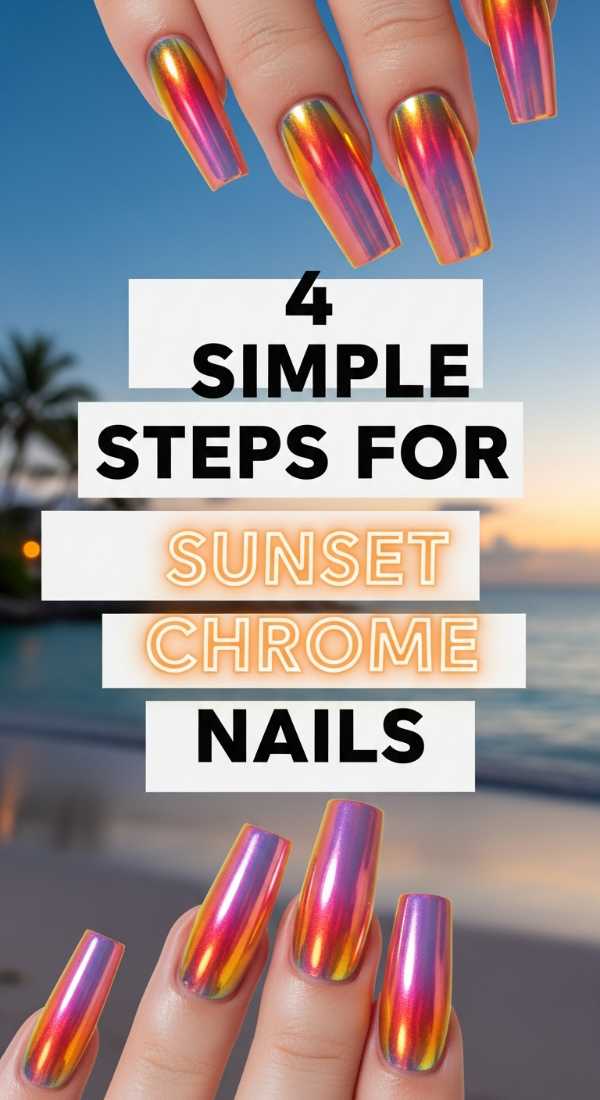 Nail Art of the Future: Your Complete 2026 Seasonal Tutorial Guide 4 Simple Steps For Sunset Chrome Nails 6a0595d78d0d3